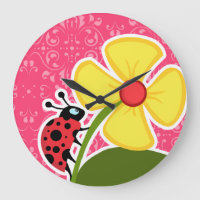 Floral rosa; Ladybug