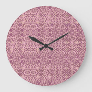 Reloj Redondo Grande Floral Seamless: Hermoso fondo de patrón