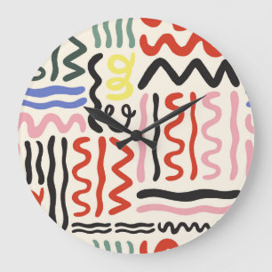 Reloj Redondo Grande Floral Shawl: ornamento de Paisley cuadrado