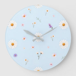 Reloj Redondo Grande Florcitas de Lila