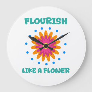 Reloj Redondo Grande Florece como una flor