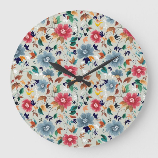 Reloj Redondo Grande Florecimiento de la elegancia: Antecedentes de la  (Anverso)