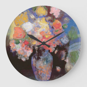 Reloj Redondo Grande Flores