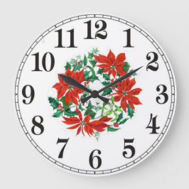 Reloj Redondo Grande Flores