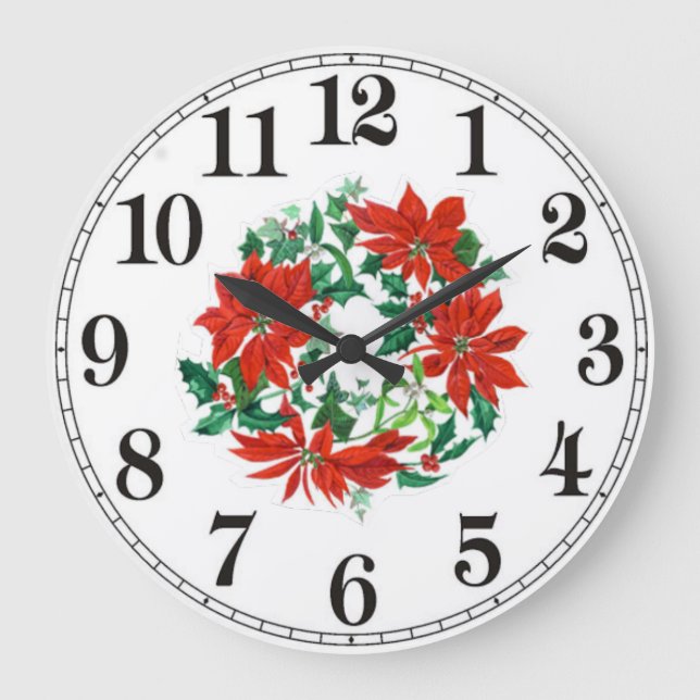 Reloj Redondo Grande Flores (Anverso)