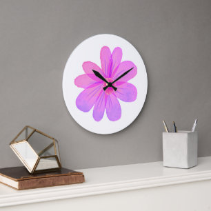 Reloj Redondo Grande Flores de acuarela
