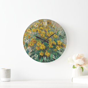Reloj Redondo Grande Flores de Aguaturma por Claude Monet
