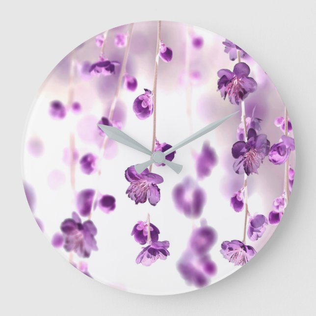 Reloj Redondo Grande Flores de cerezo (Anverso)