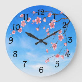 Reloj Redondo Grande Flores de cerezo