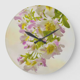 Reloj Redondo Grande Flores de mariposa