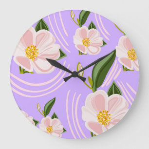 Reloj Redondo Grande Flores de primavera