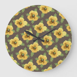 Reloj Redondo Grande Flores decorativas