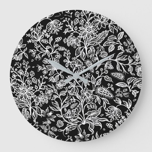 Reloj Redondo Grande Flores decorativas 21 (Anverso)