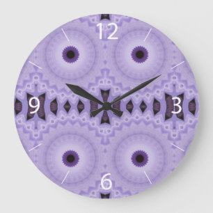 Reloj Redondo Grande Flores moradas