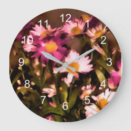 Reloj Redondo Grande flores para mis amigos
