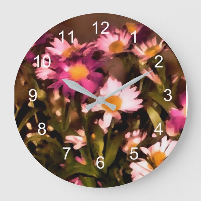 Reloj Redondo Grande flores para mis amigos (Anverso)