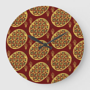 Reloj Redondo Grande flores pomposas