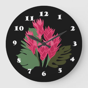 Reloj Redondo Grande Flores rosas