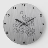 Flores tropicales de aspecto Metalizado cepillado