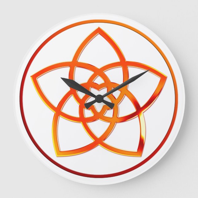 Reloj Redondo Grande FLORES VENUS / Venusblume - rojo metalizado (Anverso)
