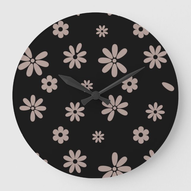 Reloj Redondo Grande Flores y Petales 14 (Anverso)