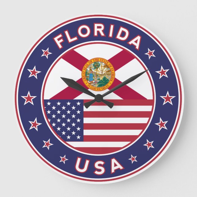 Reloj Redondo Grande Florida (Anverso)