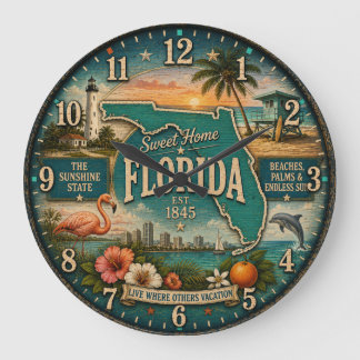 Reloj Redondo Grande Florida State Heritage Flamingo Beaches