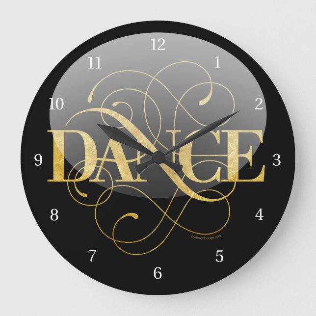 Reloj Redondo Grande Flourish de la danza (Anverso)