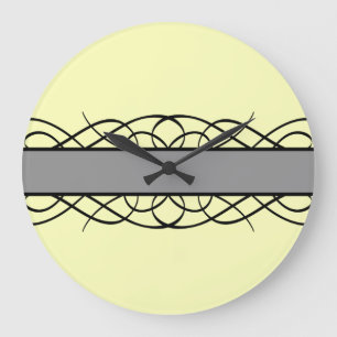 Reloj Redondo Grande Flourish gris de Deco