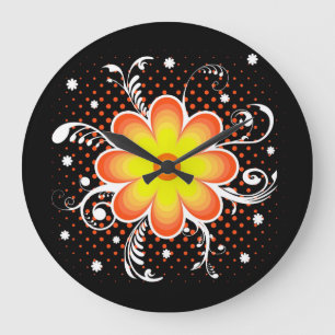 Reloj Redondo Grande Flower
