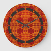 Flower of Life - stamp pattern - orange red