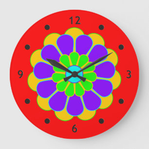 Reloj Redondo Grande Flower Power Bloom II