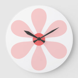 Reloj Redondo Grande Flower Power - rosa