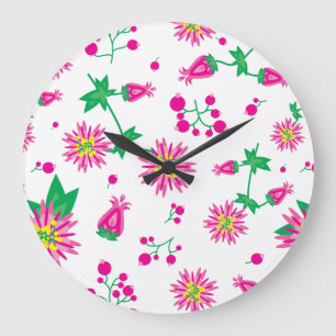 Reloj Redondo Grande Flowers & Berries