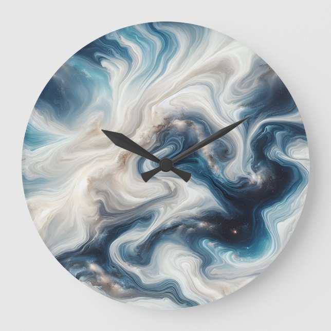 Reloj Redondo Grande Flujo de nebulosa (Anverso)