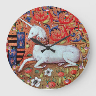 RELOJ REDONDO GRANDE FLUJOS DE FANTASÍA UNICORNOS Y MEDIEVOS, MOTORES F
