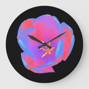 Reloj Redondo Grande Fluorescent Tulip Wall Clock