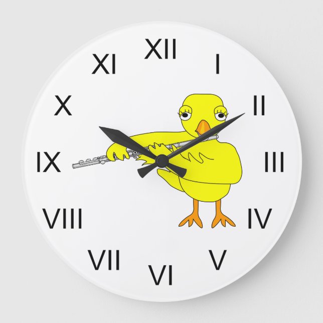Reloj Redondo Grande Flute Chick (Anverso)