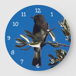 Reloj Redondo Grande Flycatcher encarnado