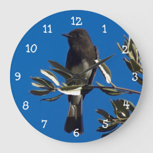 Reloj Redondo Grande Flycatcher encarnado