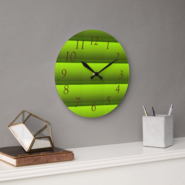 Reloj Redondo Grande Foliage verde (Oficina)