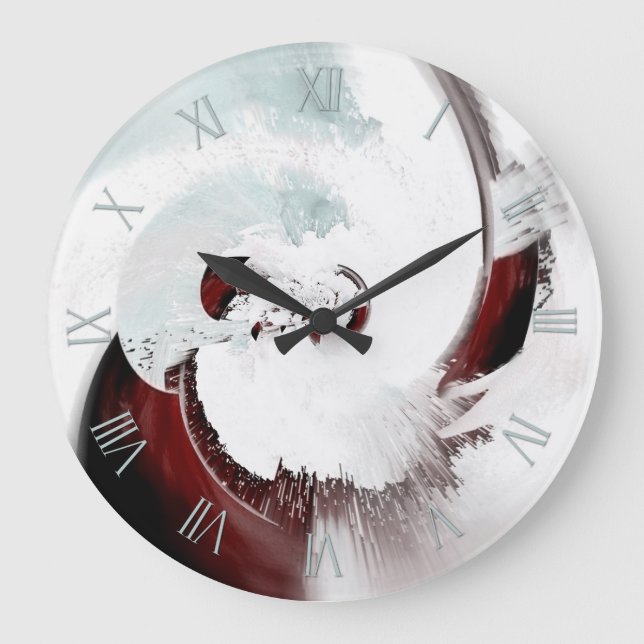 Reloj Redondo Grande Fondo abstracto expresivo (Anverso)