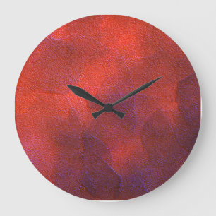 Reloj Redondo Grande Fondo abstracto naranja vívido y azul cobalto