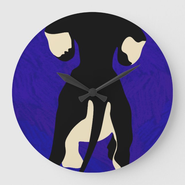 Reloj Redondo Grande Fondo azul (Anverso)