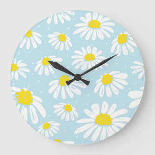 Reloj Redondo Grande Fondo azul marrón blanco sin problemas