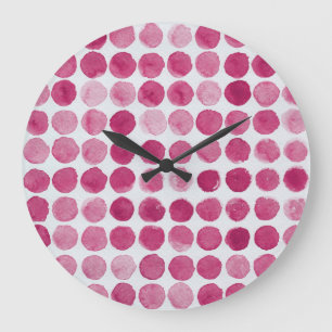 Reloj Redondo Grande Fondo de acuarela artística con salpicaduras