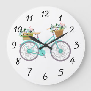 Reloj Redondo Grande Fondo de bicicleta animado