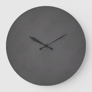Reloj Redondo Grande Fondo de croqueta gris - Junta de talla negra
