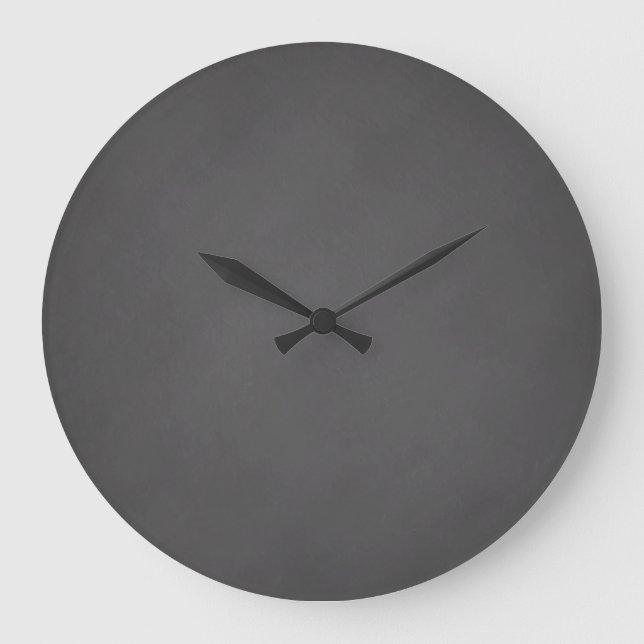 Reloj Redondo Grande Fondo de croqueta gris - Junta de talla negra (Anverso)