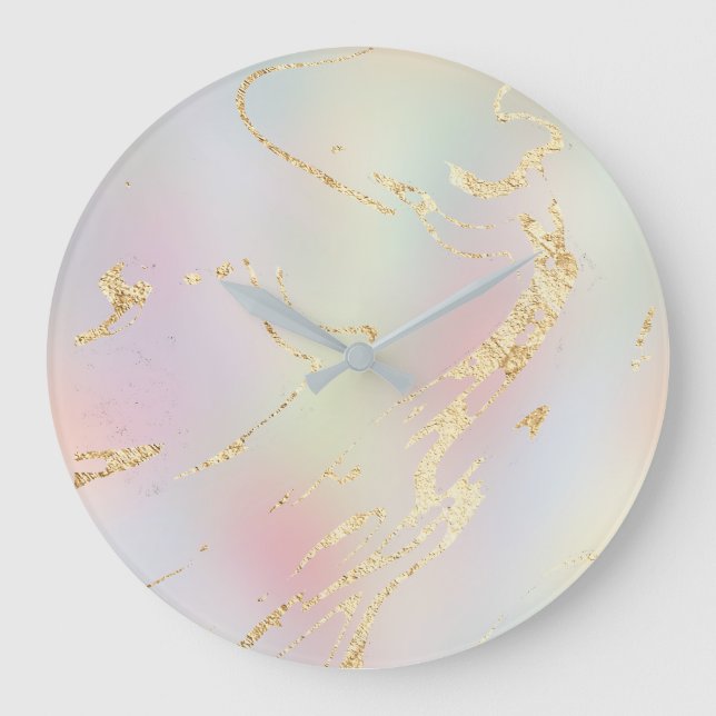 Reloj Redondo Grande fondo de degradados abstractos (Anverso)